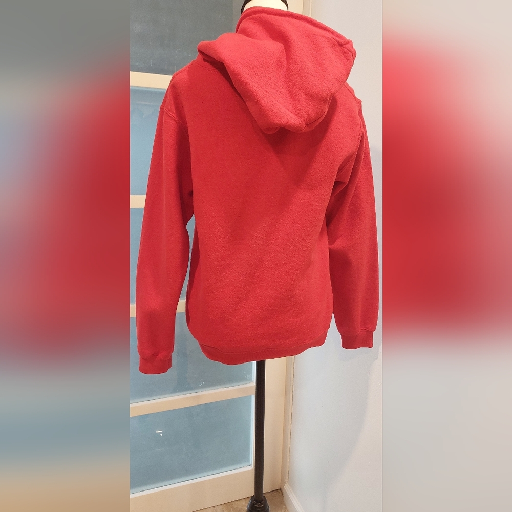 Gildan Red and White Sweater Vibrant Design - Picture 5 of 8